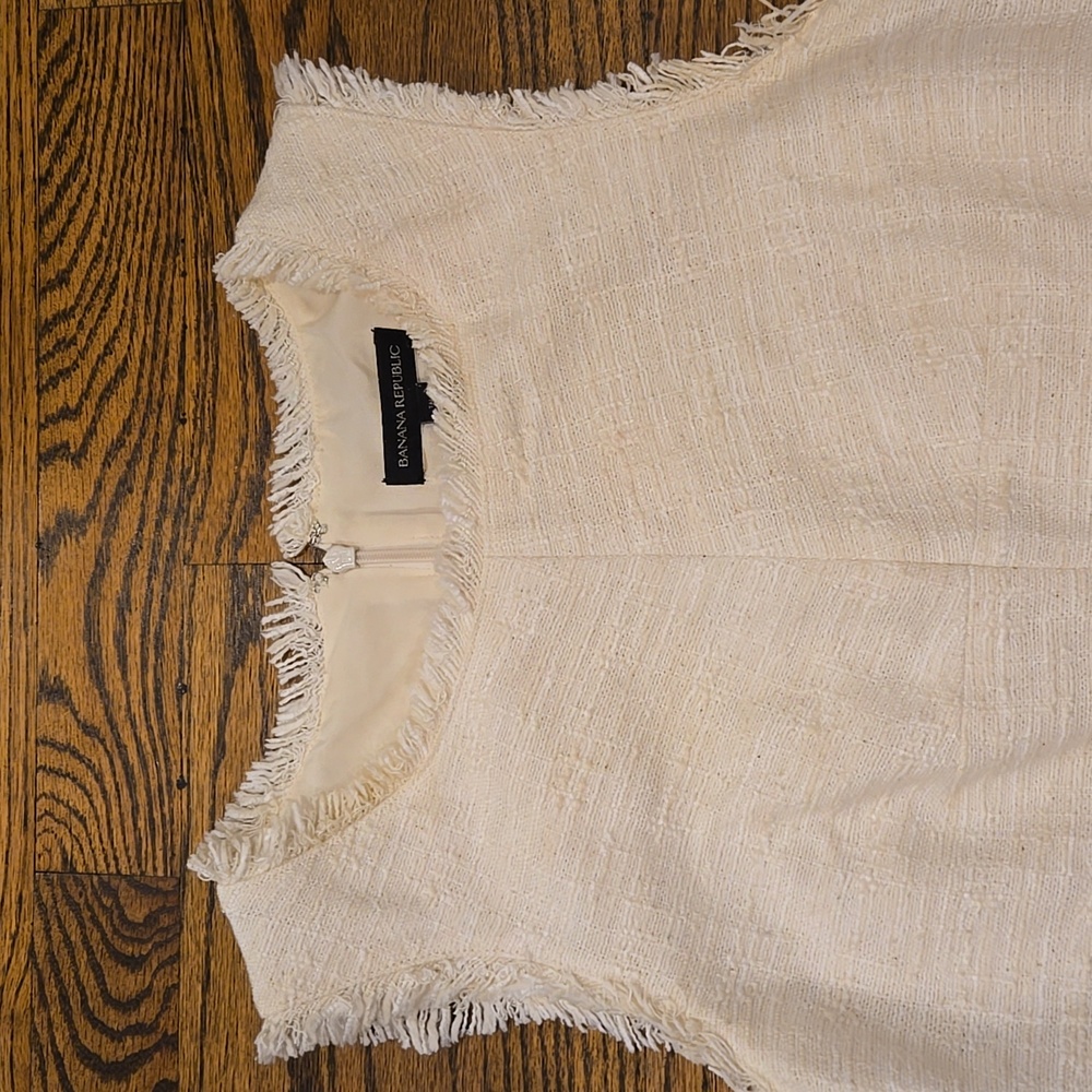 Banana Republic Raw Edge Sheath Dress Sz 2 Tall - Picture 2 of 6